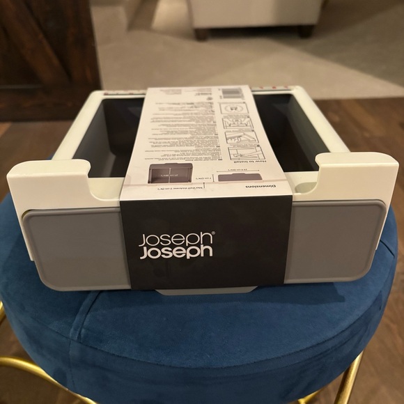 NWT Joseph Joseph CupboardStore Under-Shelf Drawer Gray and White Storage - Picture 2 of 11